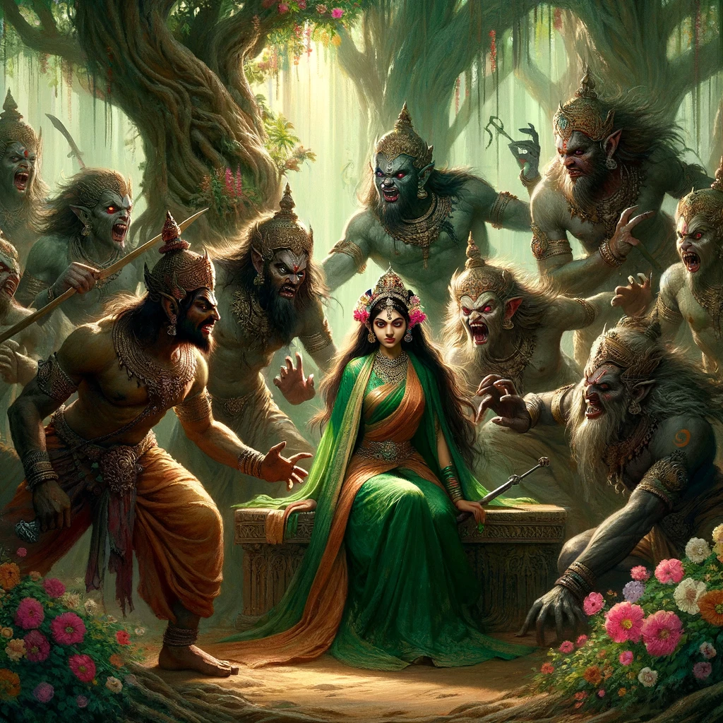 The Rakshasis Threaten Sita